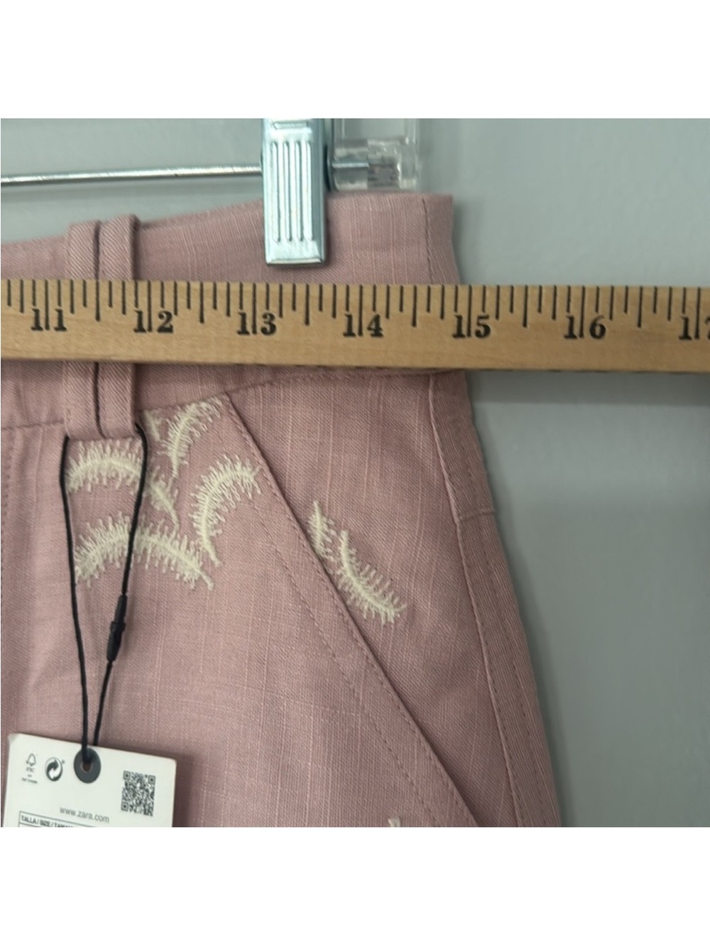 Zara Linen Embroidered 2 Piece Suit New with Tags Summer Vacation Travel Sz M - Picture 8 of 14